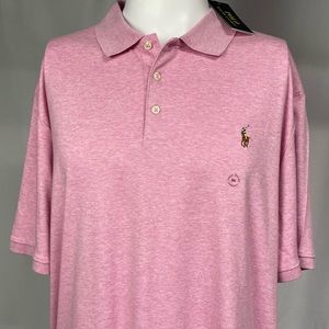 NWT 1XB Polo Ralph Lauren Button Collar Shirt Pink